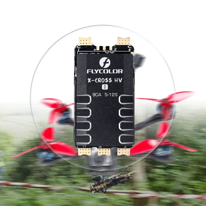 

FLYCOLOR X-Cross HV2 80A Blheli 32 5-12S DSHOT1200 Brushless ESC Support Telemetry for X-Cross FPV Racing Drone