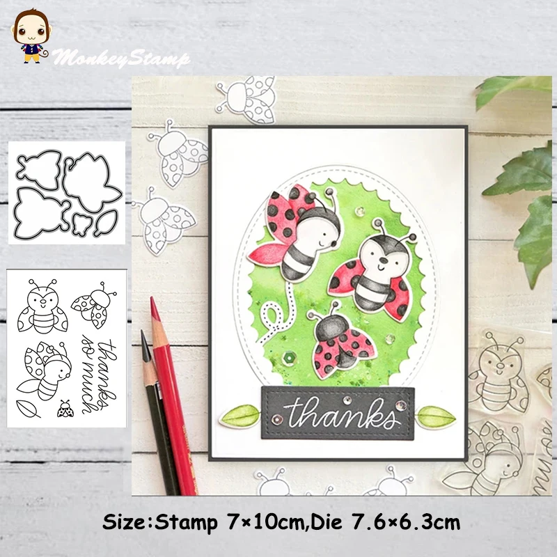 Металлические Вырубные штампы и трафареты обезьяны пчелы для DIY скрапбукинга
