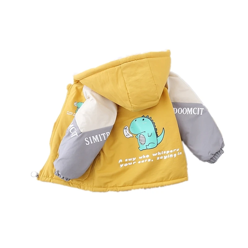 

Winter New Baby Boys Girls Clothes Fashion Children Thicken Cotton Hooded Jacket Infant Toddler Casual YJ010
