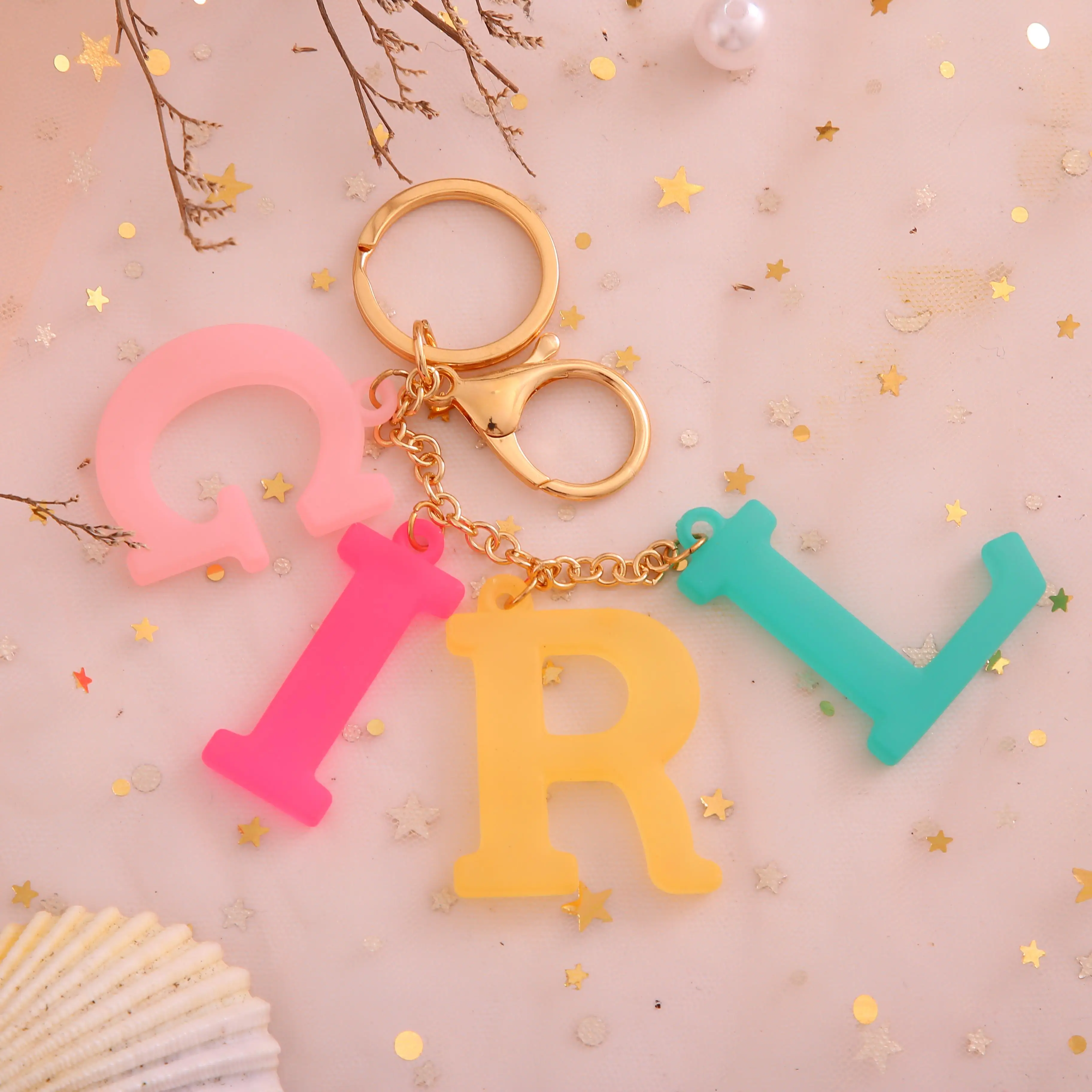 E-Ling брелок с надписью на английском языке Сумочка брелоком подвески для женщин и