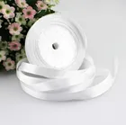 Лента шелковая атласная белая, 22 м, ширина 10 мм