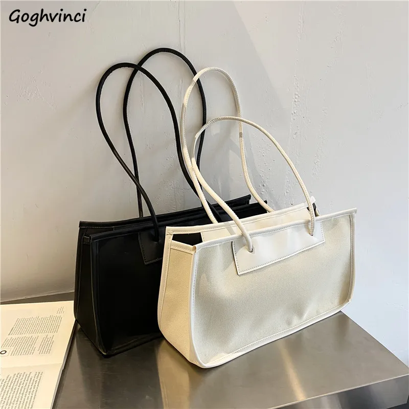 

Shoulder Bags Canvas Women Fashion Large Capacity Underarm Luxury Design Korean Style Ladies Elegant Zipper Handbags Brand Ins