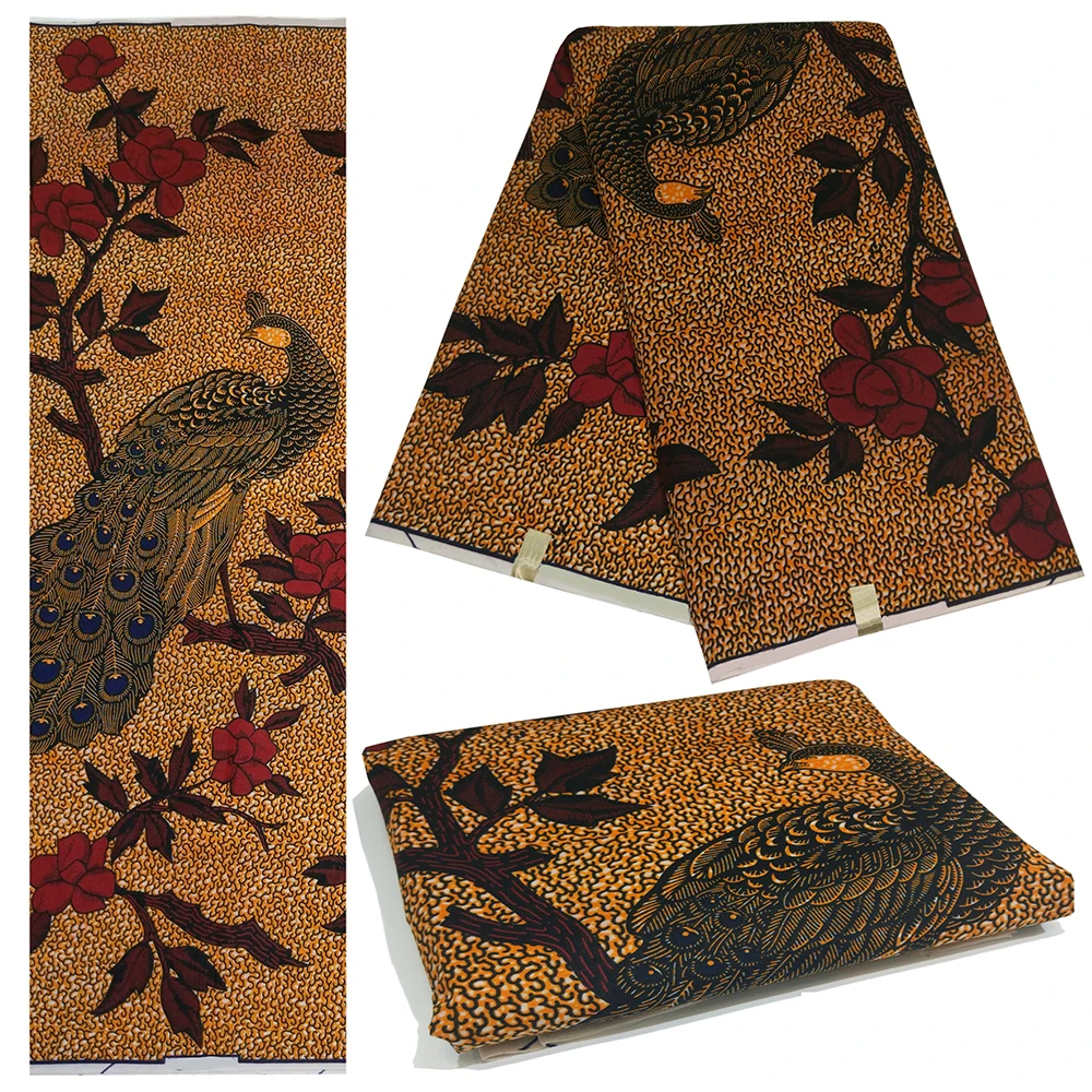 

high quality african polyester wax print fabric ankara material dashiki nigerian ghana wedding party sewing material by 6 yards