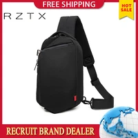 rztx vintage multifunctional male chest bag crossbody bag messenger bags waterproof short trip large phone bag