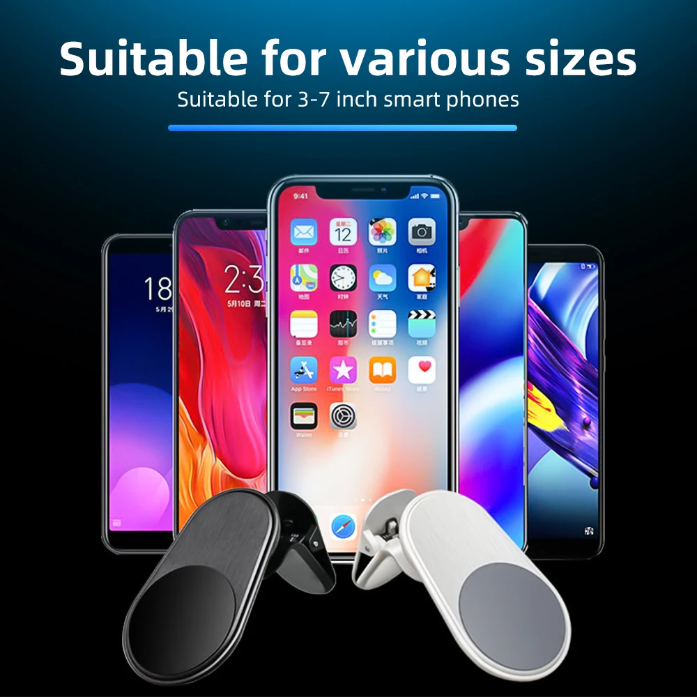 

Magnetic Car Phone Holder For Samsung Huawei Redmi Universal Air Outlet Metal Magnetic Navigation Car Bracket 360Degree Rotation