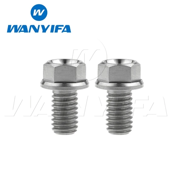 M6x10 Titanium Титановый "Wanyifa" информацию о работоспособности системы/индикаторе температуры винт для велосипеда M6x10 15 20 25 30 35, 40 45 50 55 60 65 мм велосипедный винты с шестигранной головкой фланец крепления - Цвет: M6x10 Titanium