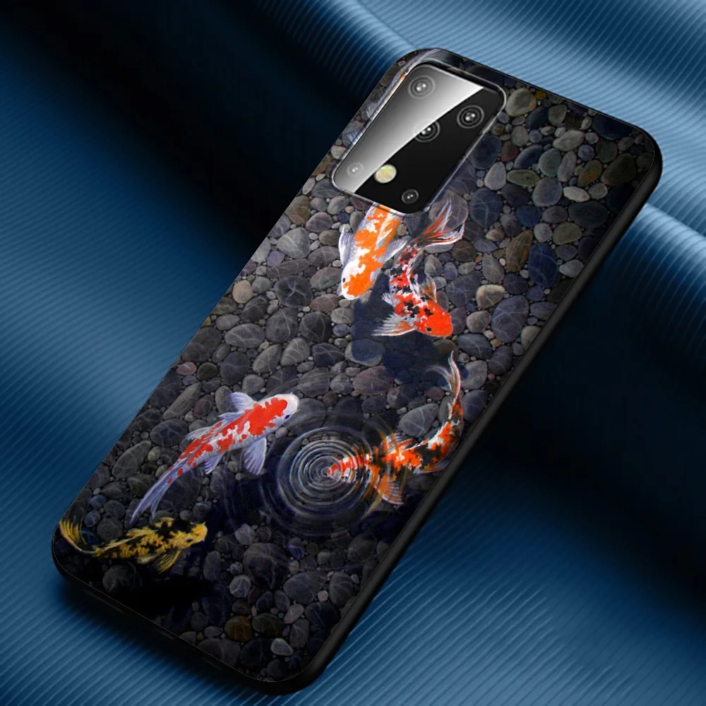 Мягкий чехол Lavaza из ТПУ с японской рыбкой удачи для Samsung Note A3 A5 A6 A7 A8 A9 8 9 J6 A10s A20s A30s