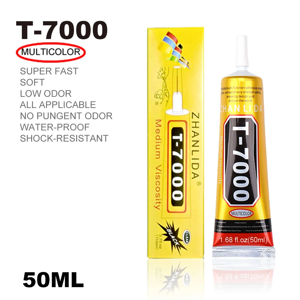 50 мл T7000 клейкие многофункциональные фотообои черные жидкие эпоксидные клеи для