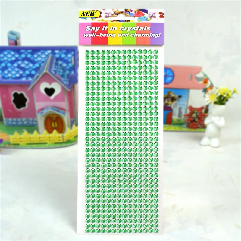 3 мм 6 круглые наклейки со стразами сделай сам ручная работа 3d стикер с