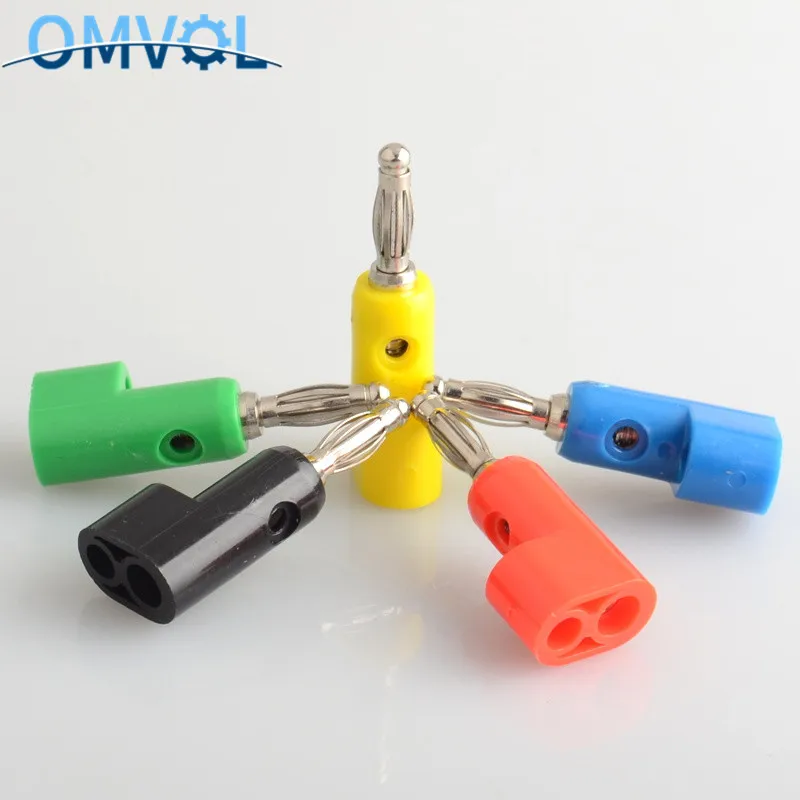 2 шт. 4 мм разъем типа банан коннекторы для аудио колонок усилитель спикер