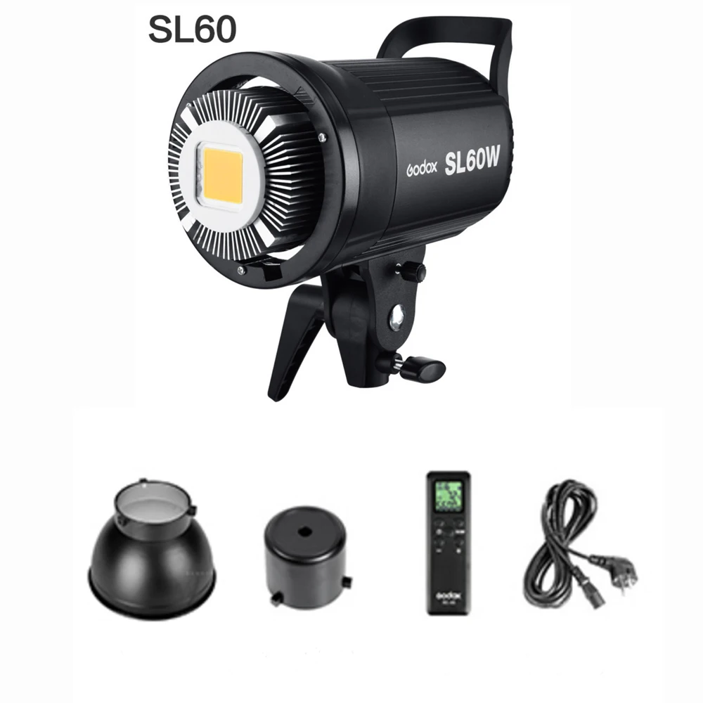 

Godox SL-60W SL60W светодиодный светильник для видео 5600K белая версия непрерывный светильник Bowens крепление для студийной видеосъемки прямая трансл...