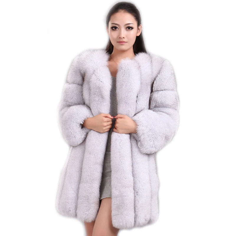 HJQJLJLS 2022 Winter New Fashion Women Long Faux Fur Coat Female Fuzzy Fur Coat Winter Thick Warm Fluffy Artificial Fur Jacket