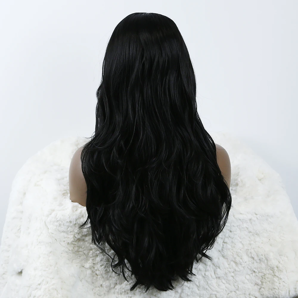 

UFANCA Long Ombre Pre-lace Ash Brown Blonde Wavy Wig Cosplay Party Daily Synthetic Wig for Women High Density Temperature Fibre