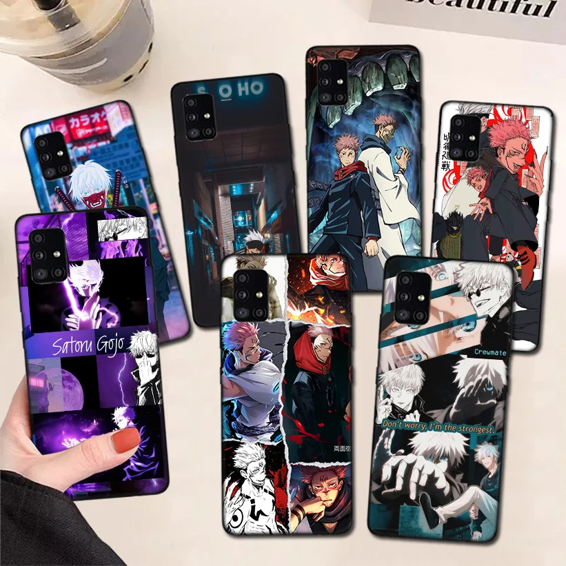 

Cartoon Jujutsu Kaisen Phone Case For Samsung Galaxy A51 A71 A50 A70 A81 A91 A30 A40 A20E A10S A7 A8 A9 Back Cover Coque Funda