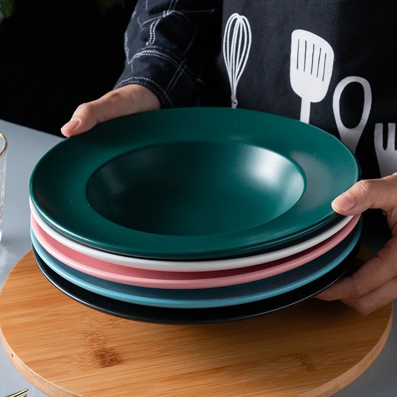 Креативная керамическая тарелка в скандинавском стиле для макаронных изделий