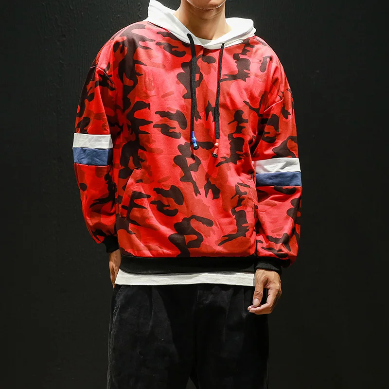 Прямая поставка осенний мужской уличная Камуфляжный пуловер мужские лоскутные