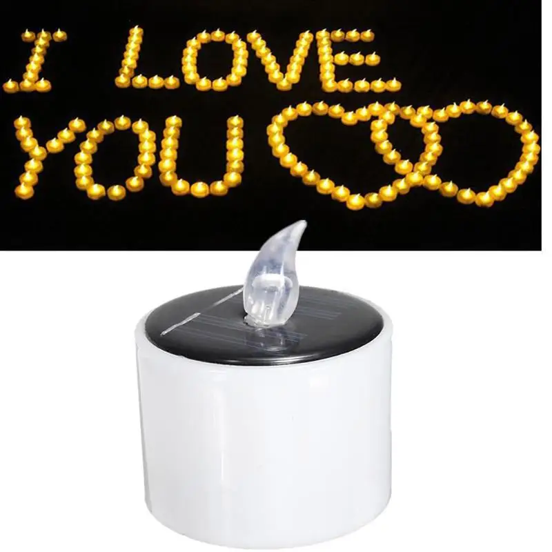 

New Solar Electronic Candle Light Outdoor Wedding Love Saving Solar Birt Romantic Candle Light Eco-Friend Energy Decoration N8C6