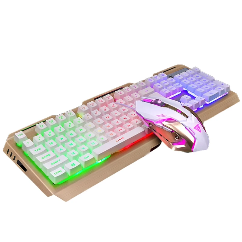 

V1 Rainbow Backlight Gaming Keyboard RGB Gaming Keyboard Dedicated Media Keys & Dial 104 Key USB Wired R1WC Wholesalse