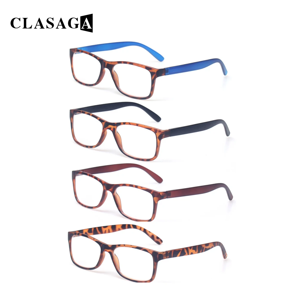 

CLASAGA 4 Pack Reading Glasses Metal Hinges Men and Women Comfortable and Durable HD Reader Eyeglasses Diopter +1.0+3.0+5.0+6.0