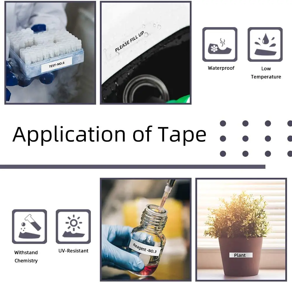 6 упаковок совместимые этикетки для DYMO LetraTag сменные прозрачные LT клейкие ленты