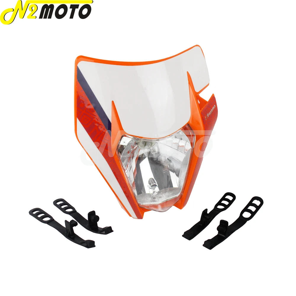 Оранжевый Enduro стикеры фары для MX EXC SX F XCF XC 250 300 350 450 500 2016 2017 2018 Байк E8 Emark маска| |