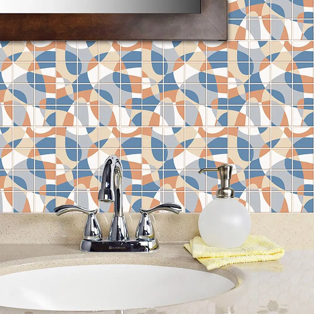 6 шт. самоклеящиеся наклейки на пол из ПВХ с геометрическим принтом | Дом и сад