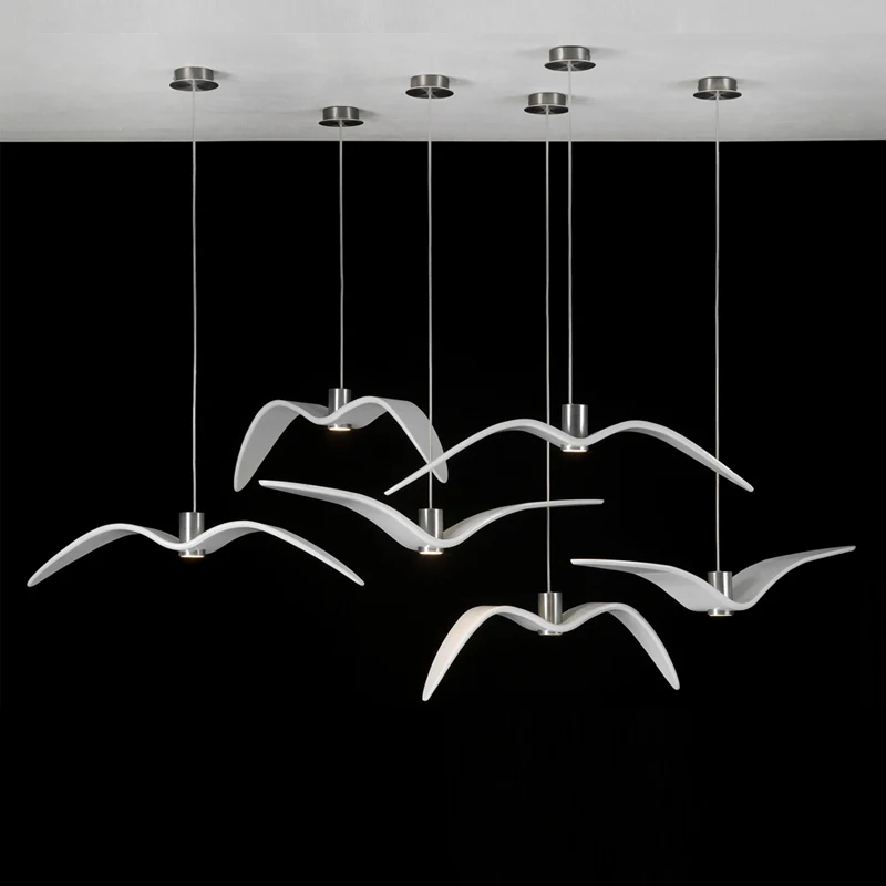 

Novelty led Pendant Light for Kitchen Dining Room White Pendant Lamp for Coffee House Bedroom Suspension Seagull Lamp Fixtures
