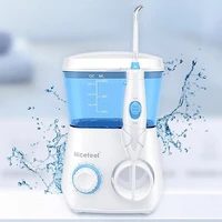 nicefeel hydro jet oral irrigator water flosser dental jet teeth cleaner hydro jet with 600ml water tank 7 nozzle and 1 brush