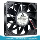 Gdstime 14 см 14038 DC 12 В 2Pin два шариковых подшипника 140x140x38 мм 140 мм мощный вентилятор охлаждения