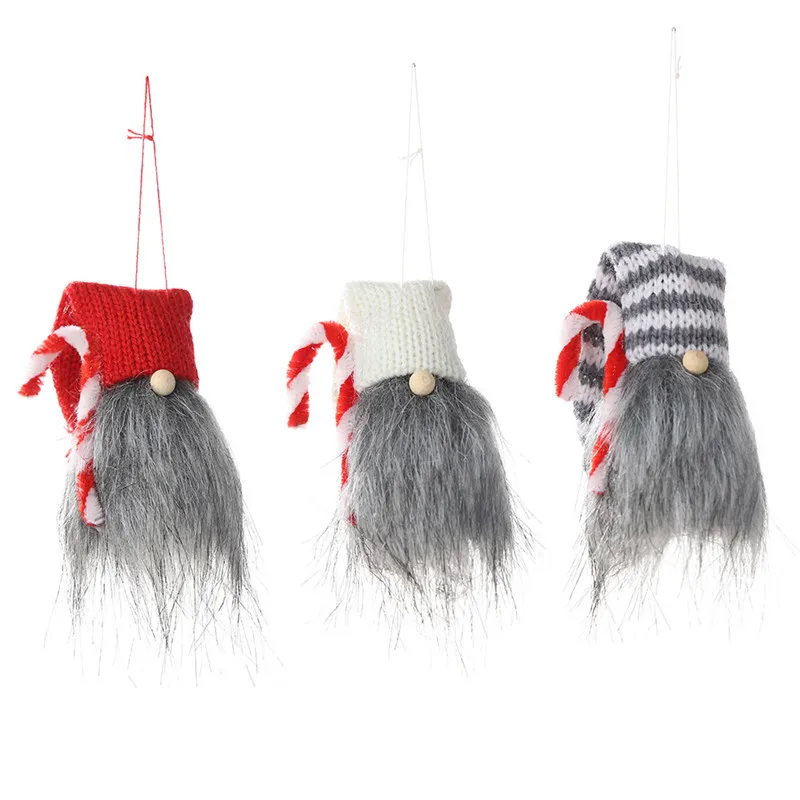 mixed mustache doll 3 шт. рождественские украшения для дома Подвески Navidad елочные украшения висячая кукла Ремесло Декор Noel год подарки - Цвет: mixed mustache doll