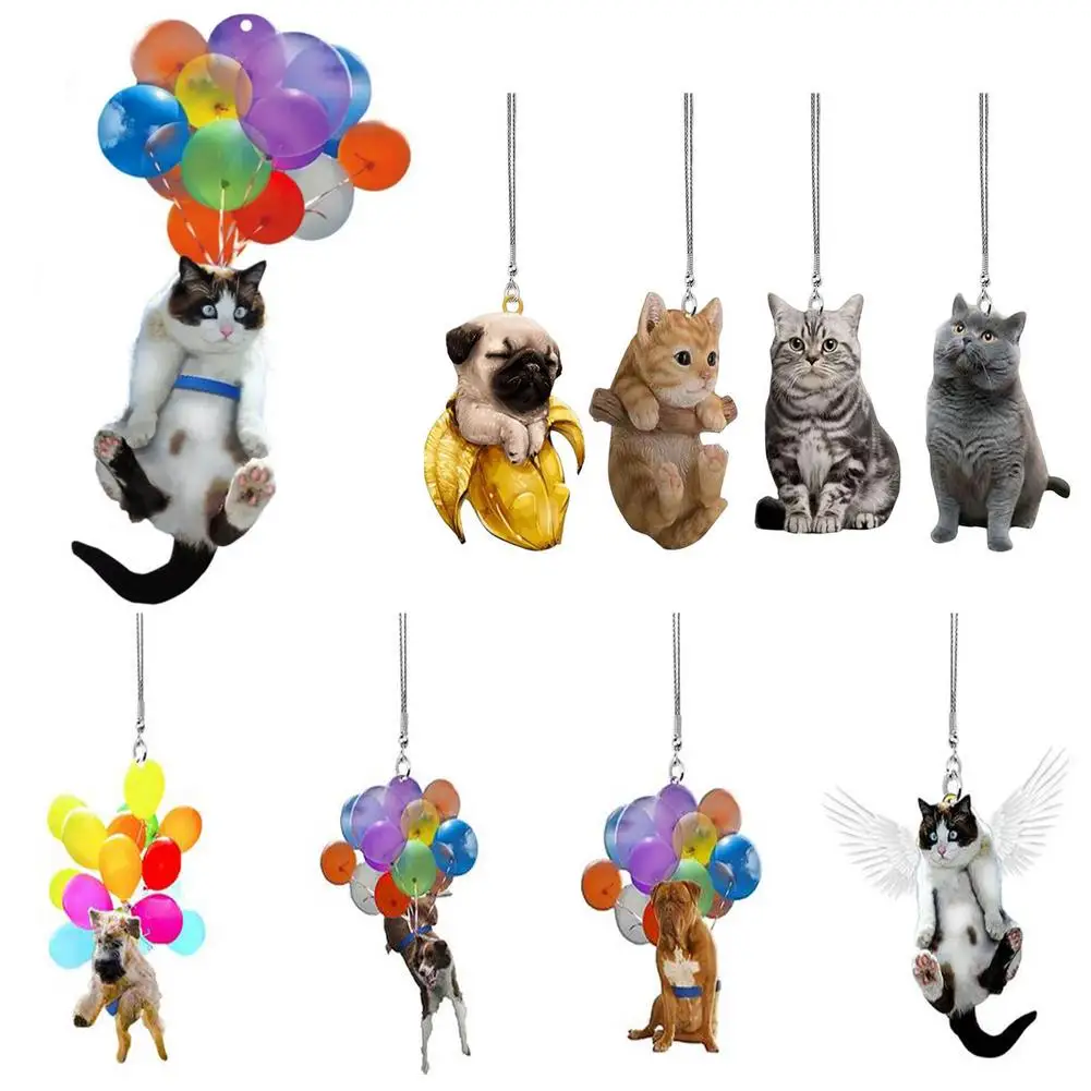 

Подвесное украшение для автомобиля в виде кошки с красочными воздушными шарами, подвесное украшение для автомобиля, подвеска для интерьера...
