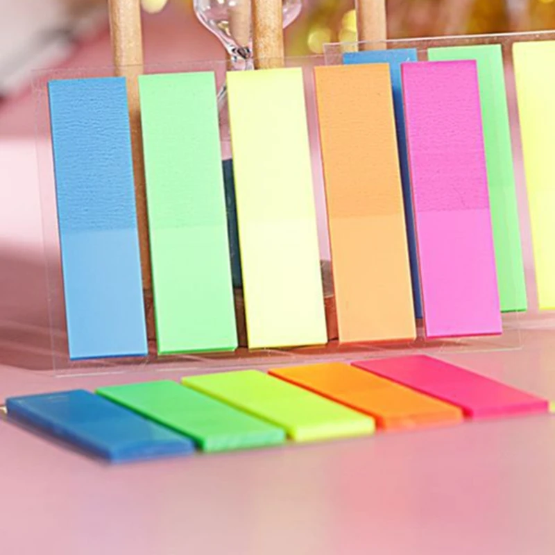 100 Sheets Colorfull Memo Pad Lovely Sticky Paper Post Note School Office Supplies Bookmark Sticker For Computer Note Pad