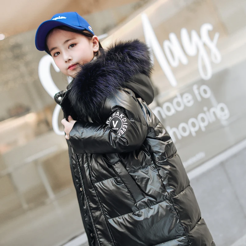 HSSCZL куртки на утином пуху для девочек 2019 Брендовое зимнее утепленное пальто