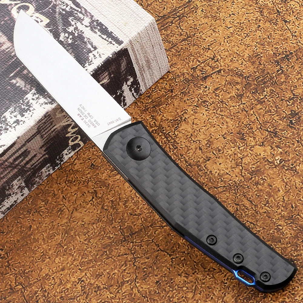 Складной нож ZT 0230 карманный складной из углеродного волокна с ручкой Mark 20CV для