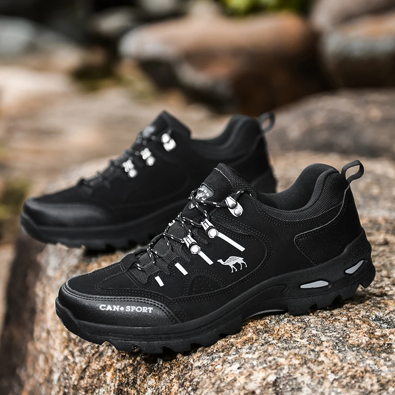 New Men Hiking Shoes Comfortable Climbing Shoes Outdoor Non-Slip Mountain Shoes for Walking Trekking Camping Trail Running Shoes