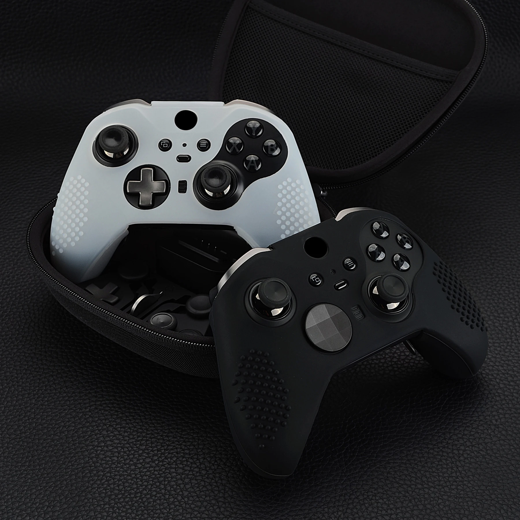Étui de protection antidérapant en Silicone pour manette Xbox One Elite série 2, avec capuchons pour poignées analogiques