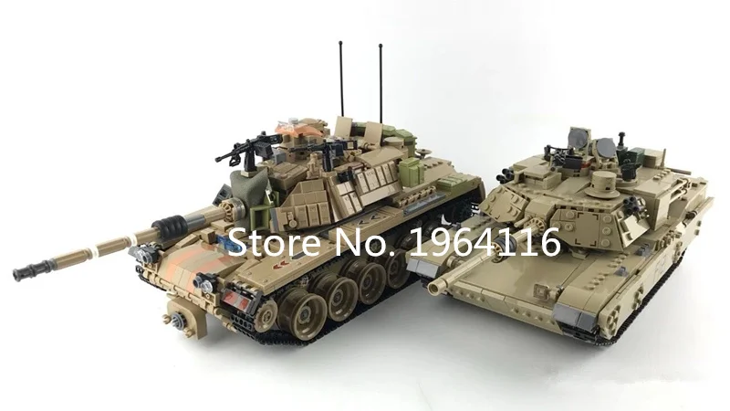 Новая Военная серия kazi 10000 модель основного боевого танка M1A2 Abrams набор