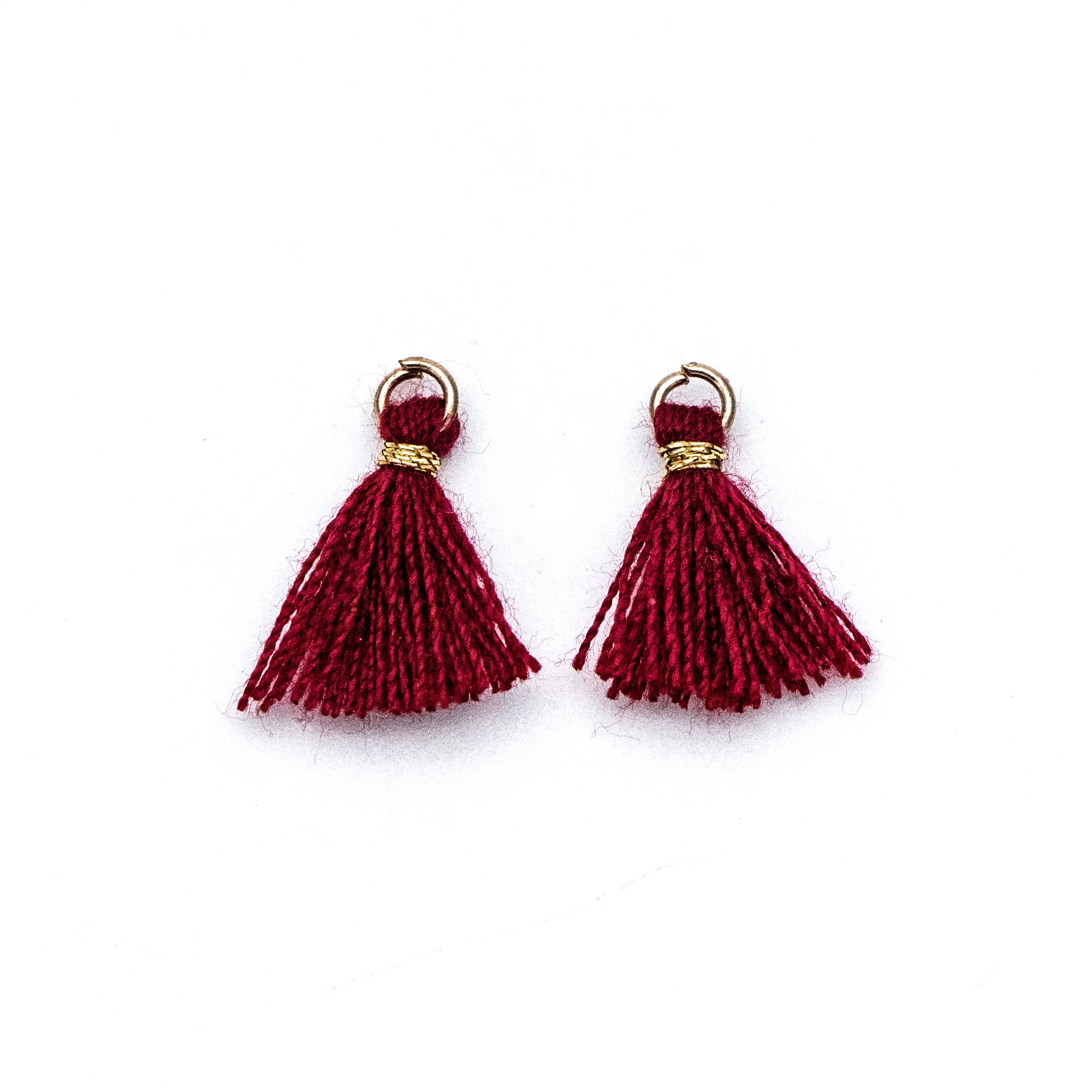 

10pcs Cotton Tassel Charm Pendants 12mm, Red (FB-031-7)