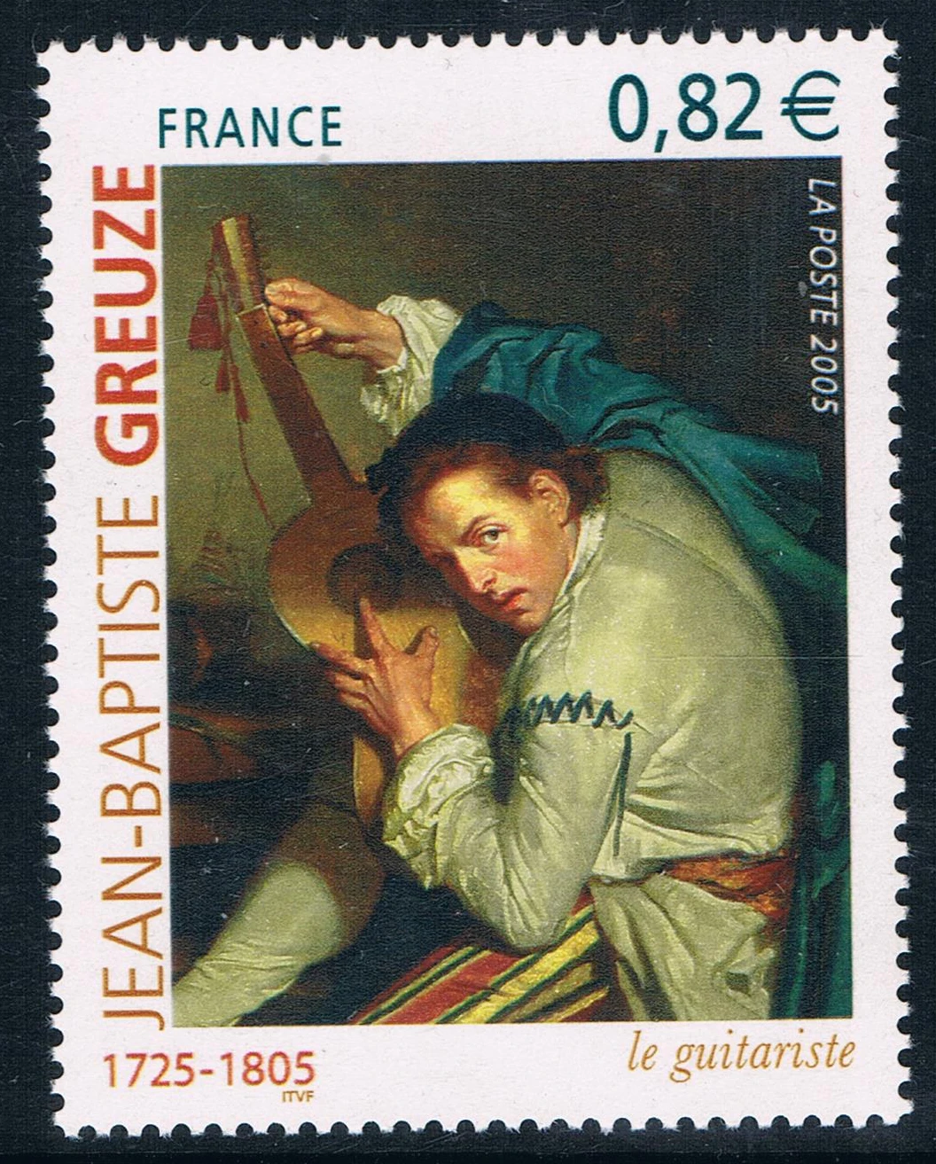 FR3197 Французский штамп 2005 художественная серия Gretz живопись гитара 1 шт. Новые