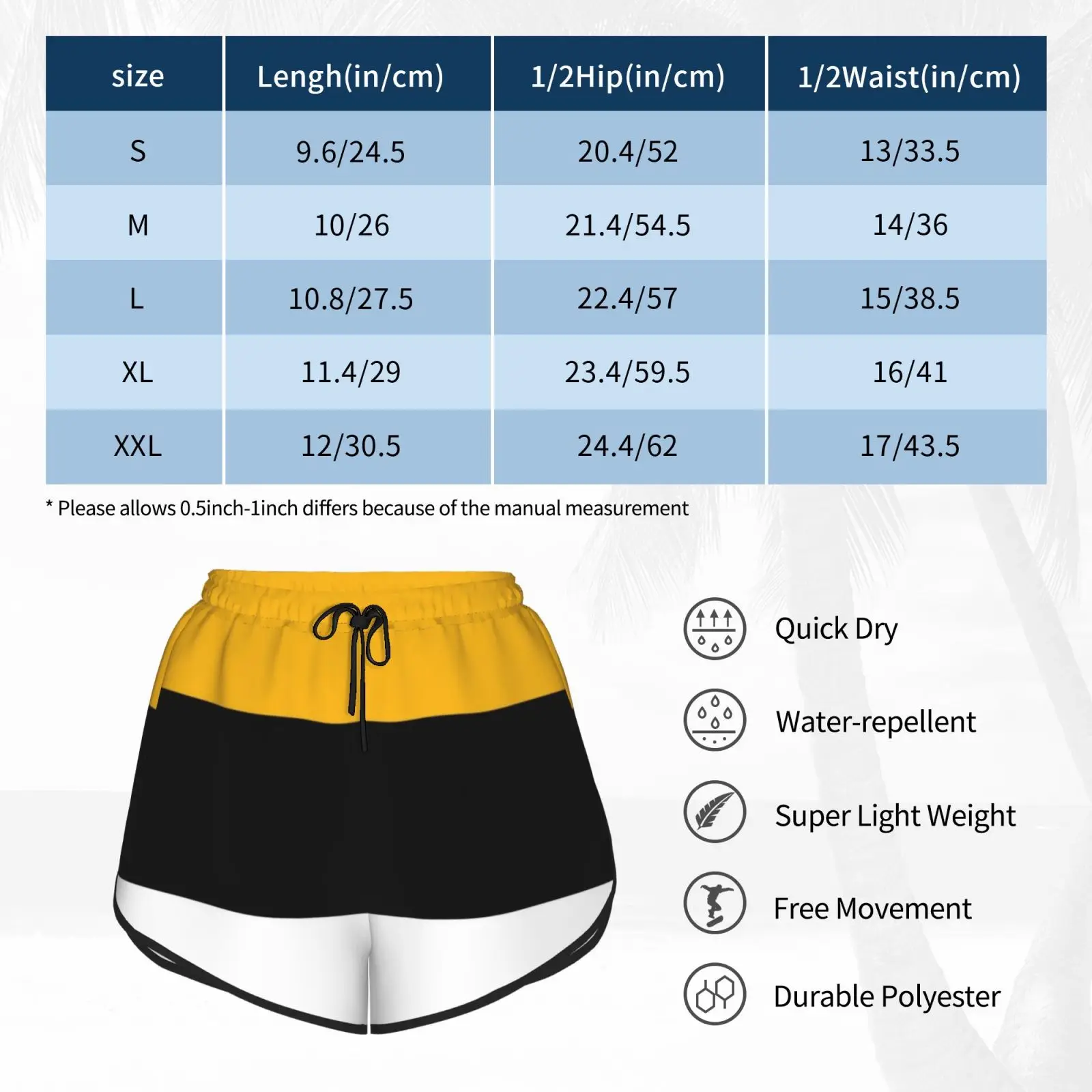 

Wolves Tricolour Swim Shorts Women Beach Shorts Colours Football Footy Sport Soccer Wolves Thin Pattern Stripes