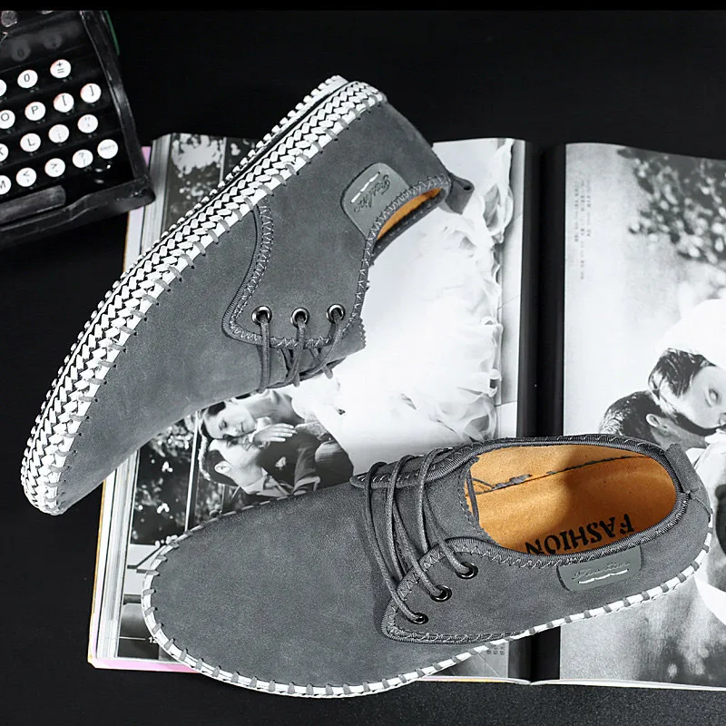 

Genuine Leather Casual Men Shoes Zapatos De Hombre Chaussure Homme Buty Meskie Heren Schoenen Moccasins Fashion Suede Big Size