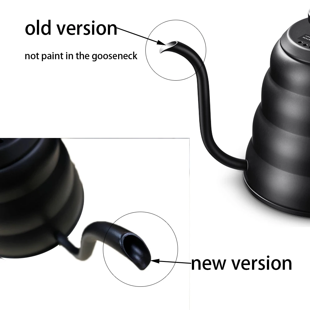 

Coffee Kettle 1.2L 1L Stainless Steel Pour Over Coffee Pot Kettle Drip Kettle with Thermometer Insulated Handle For Home Offic