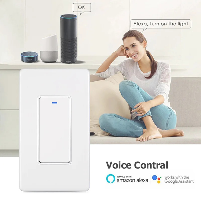 Wi Fi Tuya Smart светильник кнопочный переключатель приложение Life дистанционного