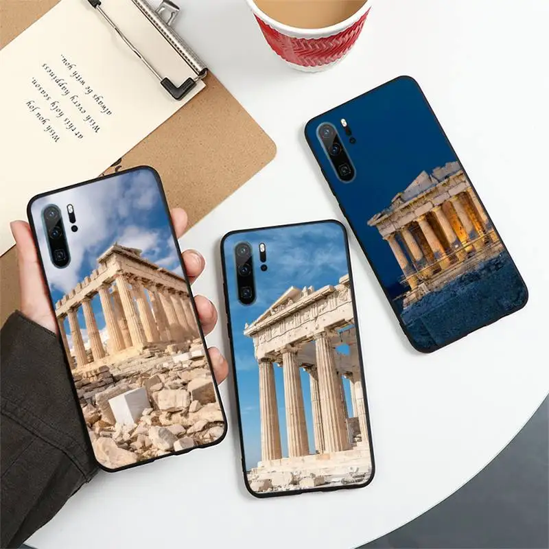 

Holy Greek Temple landmark Phone Case For Huawei honor Mate 10 20 30 40 i 9 8 pro x Lite P smart 2019 nova 5t