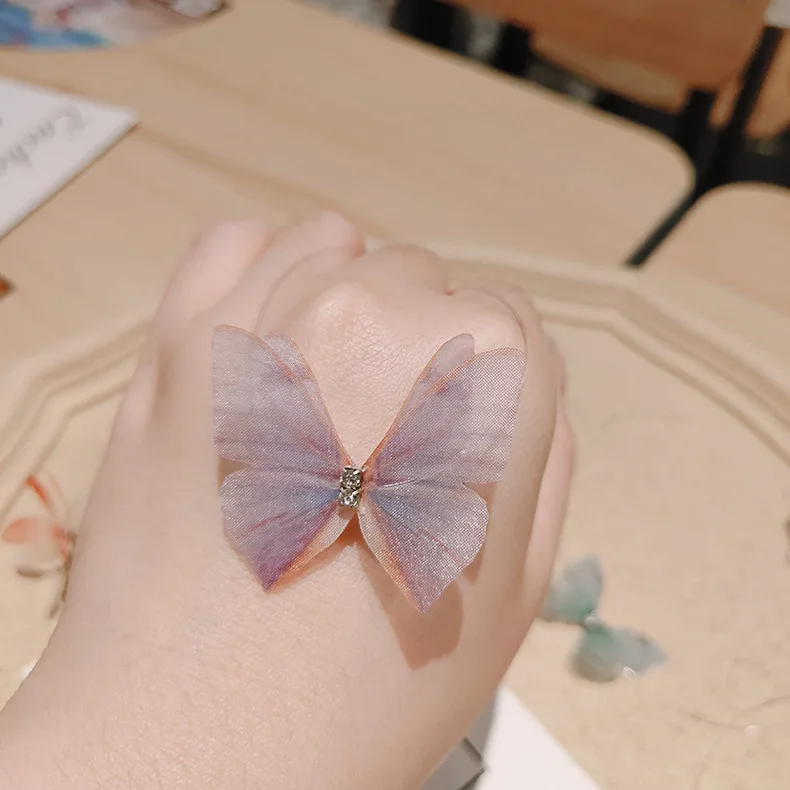 Невидимая прозрачная леска kpop с подвеской в виде бабочки женское ожерелье