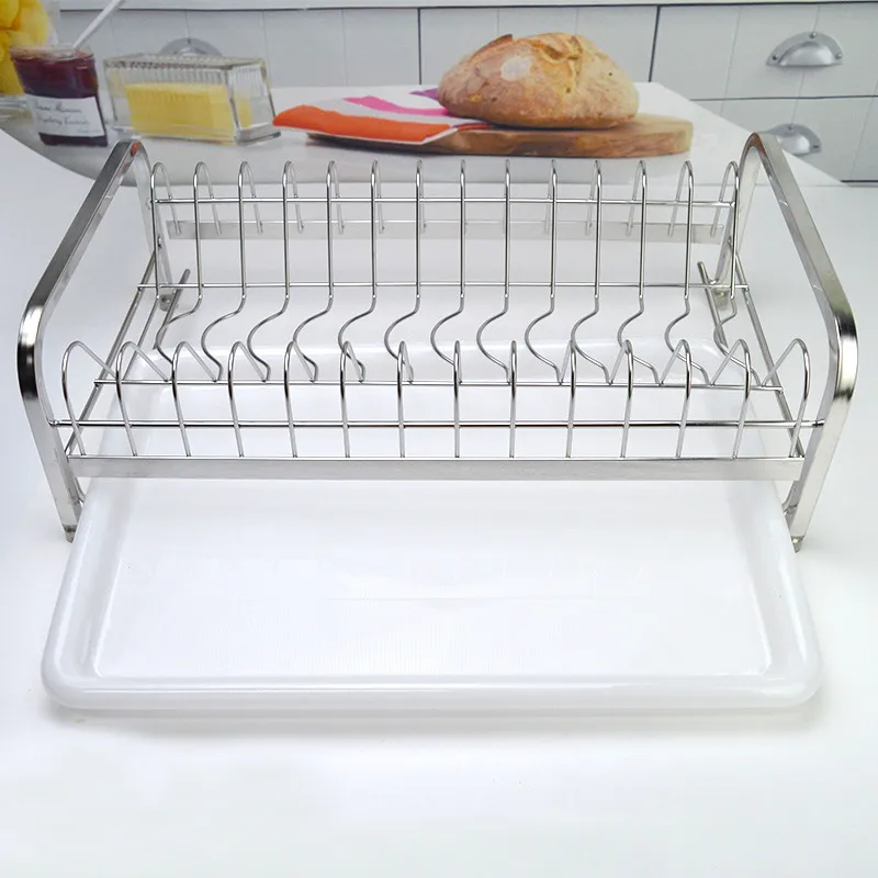 Поднос для пиццы из нержавеющей стали 304 подставка посуды с подносом сливная