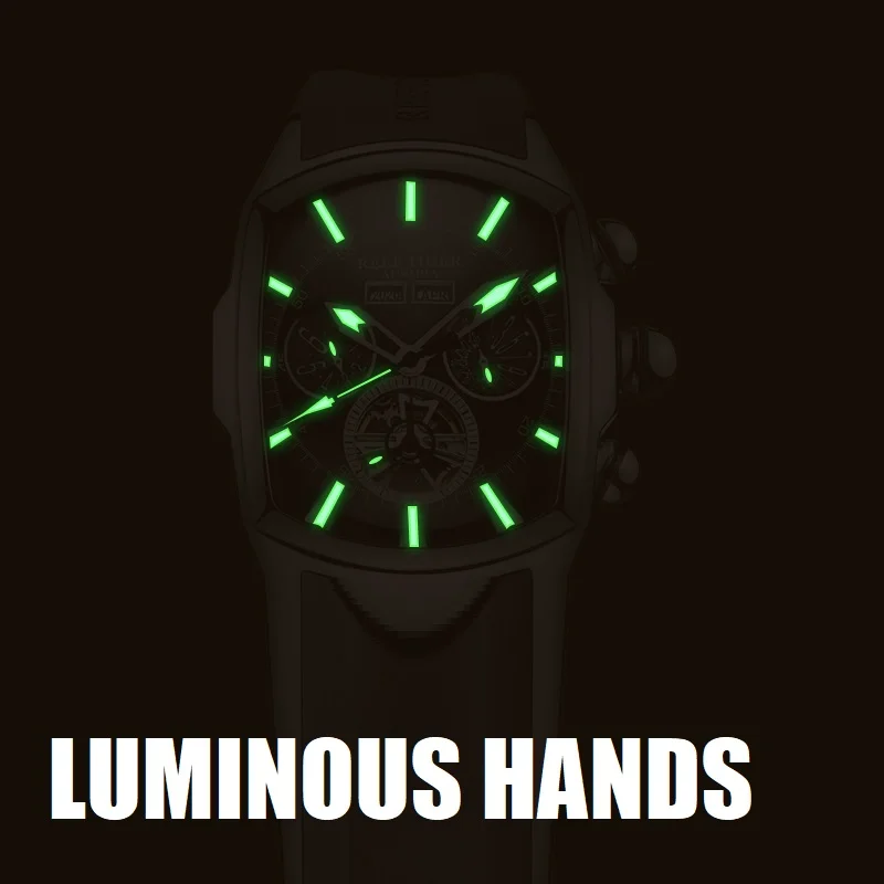 Мужские спортивные часы на запястье Reef Tiger/RT с большим циферблатом календарем и