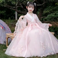 chinese dancing clothes girls hanfu childrens ancient costume long sleeve dress big kid ancient chinese style princess dress