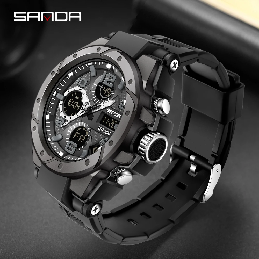SANAD Top Brand Luxury Men's Watches Sports Wristwatch 5ATM Waterproof Quartz Watch Men S Shock Clock Man relogio masculino 6008
SANAD Top Brand Luxury Men's Watches Sports Wristwatch 5ATM Waterproof Quartz Watch Men S Shock Clock Man relogio masculino 6008