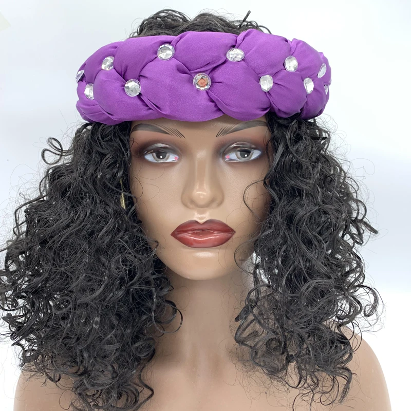 

Diamonds Women's Braids Headbands Candy Color Elastic Hairbands Female Bandanas Girls Diamonds Hair Bands Headwear Accessories